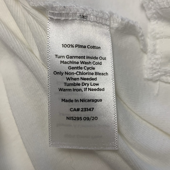 Talbots Petite Bright White 100% Pima Cotton T Shirt - Picture 11 of 12